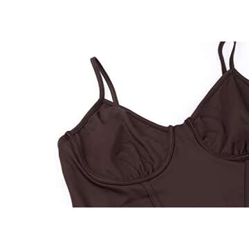 Meladyan Women Long Sleeve Sexy Mesh Crop Top Open Front Cover Up Spaghetti Strap Slim Fit Corset Ca...