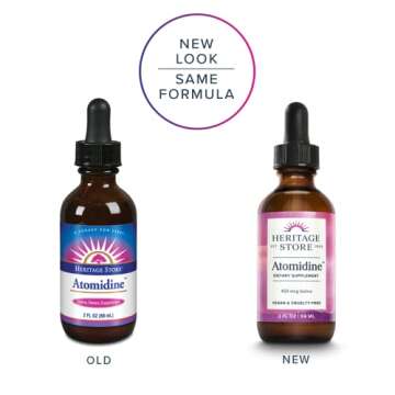 Heritage Store Atomidine 450mcg Liquid Iodine Drops, Electrically Charged Iodine Supplement for Heal...