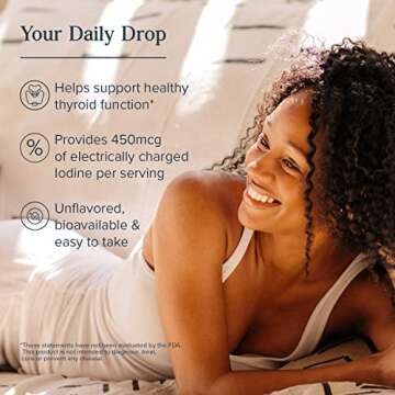 Heritage Store Atomidine 450mcg Liquid Iodine Drops, Electrically Charged Iodine Supplement for Healthy Thyroid Support,* Bioavailable Formula, Vegan & Cruelty Free, Approx. 960 Servings, 2 fl oz