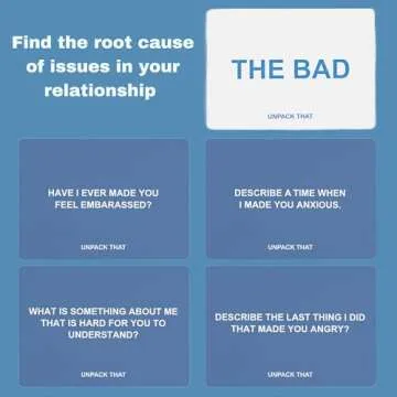 UNPACK THAT Conversation Cards Couples Game - Deep Relationship Questions for Couples, Families & Friends | 125 Cards for Communication & Intimacy Building