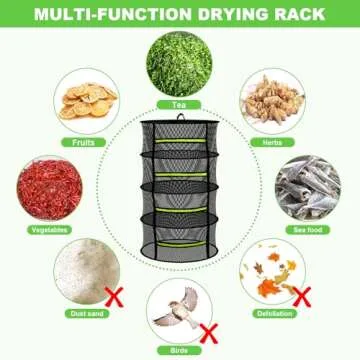 MEKOLIFE Herb Drying Rack - 8 Layers with Accessories