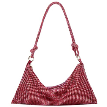 Rhinestone Hobo Bag for Women - Sparkly Evening Handbag Shine