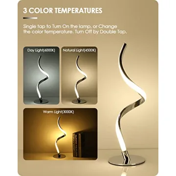 Modern Touch Control LED Bedside Lamp 2 Pack