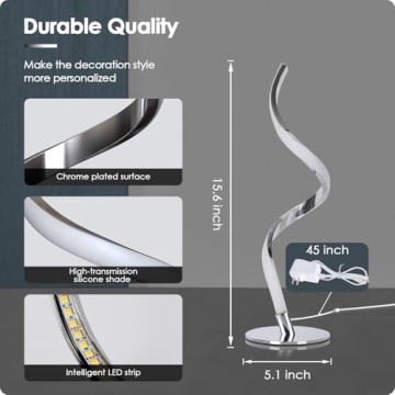 Modern Touch Control LED Bedside Lamp 2 Pack