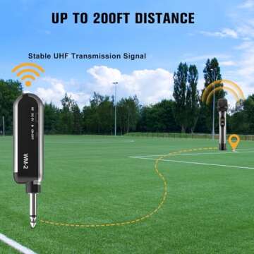 VeGue Wireless Microphone, UHF Cordless Dual Handheld Dynamic Mic Set with Rechargeable Receiver, fo...