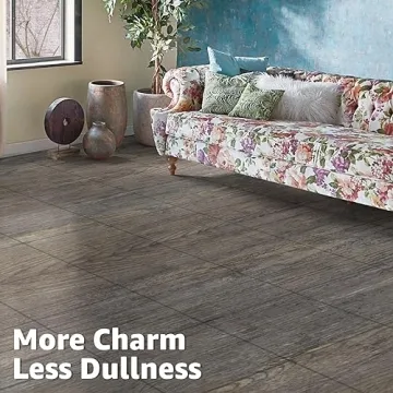 Art3d Peel and Stick Vinyl Floor Tiles 30-Pack 12 x 12 inch, Self Adhesive Waterproof Flooring Wood Planks for Kitchen, Dining Room, Bedrooms, Cover 30 Sq. Ft, Dark Brown Oak