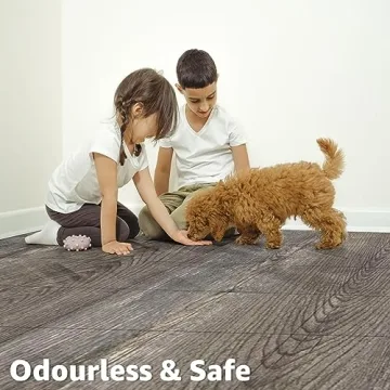 Art3d Peel and Stick Vinyl Floor Tiles 30-Pack 12 x 12 inch, Self Adhesive Waterproof Flooring Wood Planks for Kitchen, Dining Room, Bedrooms, Cover 30 Sq. Ft, Dark Brown Oak