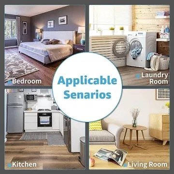 Art3d Peel and Stick Vinyl Floor Tiles 30-Pack 12 x 12 inch, Self Adhesive Waterproof Flooring Wood Planks for Kitchen, Dining Room, Bedrooms, Cover 30 Sq. Ft, Dark Brown Oak