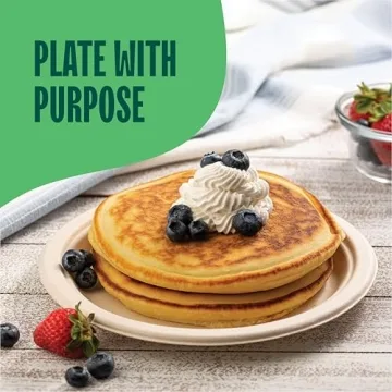 Eco-Friendly 100% Compostable Heavy-Duty Paper Plates