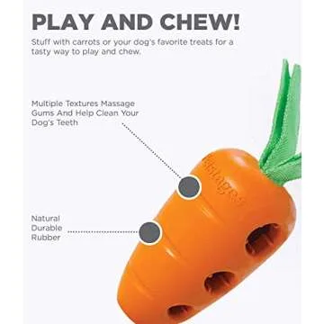 Petstages Carrot Stuffer Treat-Dispensing Interactive Dog Toy