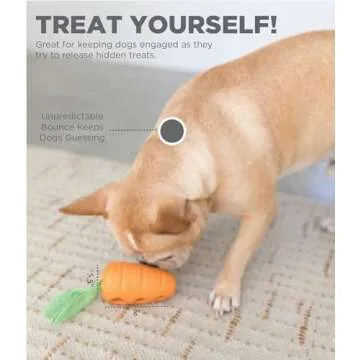 Petstages Carrot Stuffer Treat-Dispensing Interactive Dog Toy