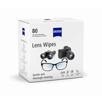 ZEISS Pre-Moistened Lens Cleaning Wipes, 80 Count