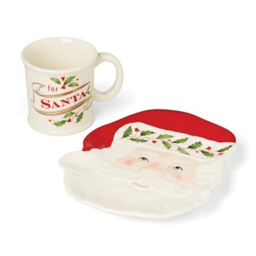 Explore the Festive Lenox Holiday 2-Piece Cookies for Santa Set, Fun Additions for Family Gatherings and Gift Giving!
