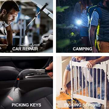 Gifts for Husband Him from Wife - Valentines Day "BEST HUSBAND EVER" Magnetic Pickup Tool with Flashlight - Husband Birthday Gift Ideas - Husband Stocking Stuffers, Fathers Day Practical Gifts