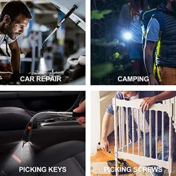 Gifts for Husband Him from Wife - Valentines Day "BEST HUSBAND EVER" Magnetic Pickup Tool with Flashlight - Husband Birthday Gift Ideas - Husband Stocking Stuffers, Fathers Day Practical Gifts