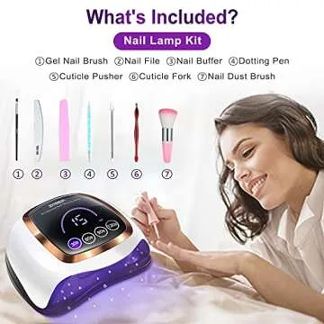 ZMteam 168W Nail Dryer UV LED Nail Lamp for Fast Drying