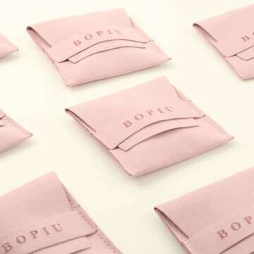 Bopiu Gold Stackable Rings Set for Women