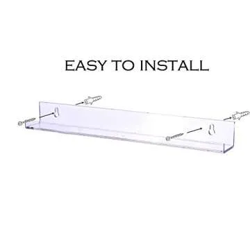 Sooyee Nail Polish Organizer Wall Mounted,6 Pack Nail Polish Rack, Clear Acrylic Shelf Nail Organizers and Storage,Paint Organizer,Essential Oil Shelf Display 66-90 Bottles