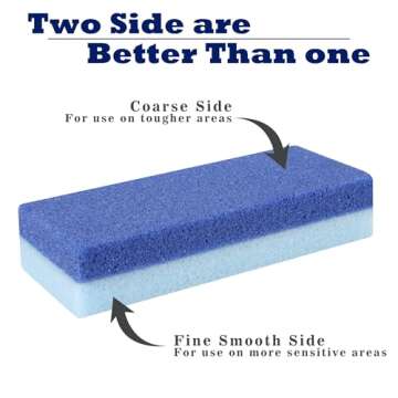 6 Pack Foot Pumice Stone for Feet Callus Remover, EWAGOA Pedicure Tools for Feet, Foot Exfoliator and Foot Scrubber Dead Skin Remover Cracked Heel Repair (6-Blue)