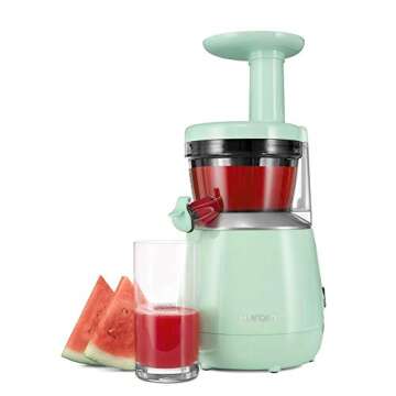 Hurom HP Renewed Slow Juicer - Mint | High Yield | Quiet 150 Watt Motor | BPA Free | 350ml (11.8oz) Chamber | Slow Squeeze | Quick & Easy Assembly | Cold Press Masticating Juicer