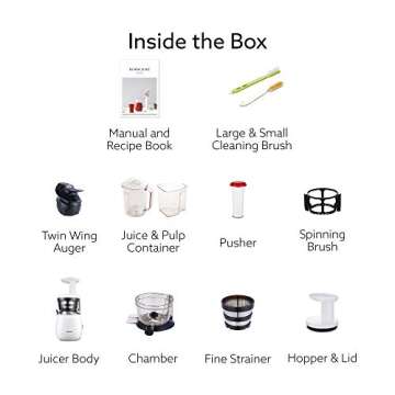 Hurom HP Renewed Slow Juicer - Mint | High Yield | Quiet 150 Watt Motor | BPA Free | 350ml (11.8oz) Chamber | Slow Squeeze | Quick & Easy Assembly | Cold Press Masticating Juicer