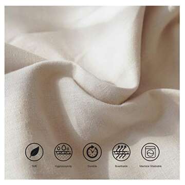Luxurious BISELINA Linen Cotton Blender Flat Sheet