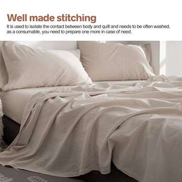 Luxurious BISELINA Linen Cotton Blender Flat Sheet