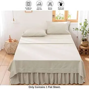 Luxurious BISELINA Linen Cotton Blender Flat Sheet