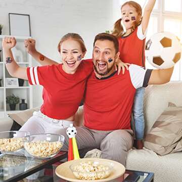 ArtCreativity Sports Temporary Tattoos for Kids -Pack of 144 Individual Kids Tattoos Non-Toxic 2 Inch Sports Party Favors, Sports Birthday Party Decorations, Soccer Party Favors, Football Party Favors