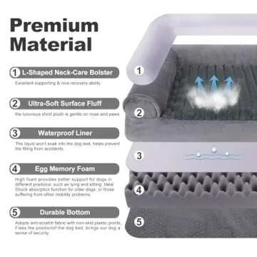 Kudoggy XXLarge Dog Bed: Orthopedic Sofa Bed for Comfort