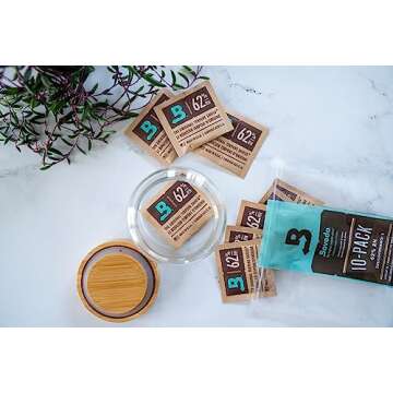 Boveda 62% RH Size 8-10 Pack for Humidity Control - Perfect for Small Containers