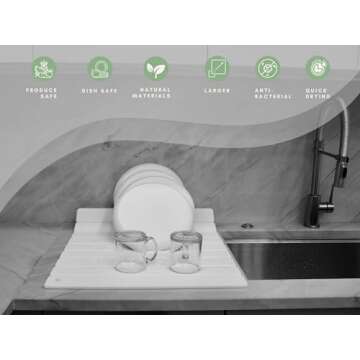 Maatted Home Large Stone Bath Mat, Quick Drying Shower Mat, Anti-Slip Diatomaceous Earth Mat, Dog Pet Bowl Mat, Fast Drying Dish Mat, Rollable and Foldable Bath Mat, White Bath Mat (30”X20” Cloud)