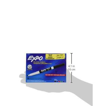 EXPO Low Odor Dry Erase Markers Fine Tip 36 Count Assorted