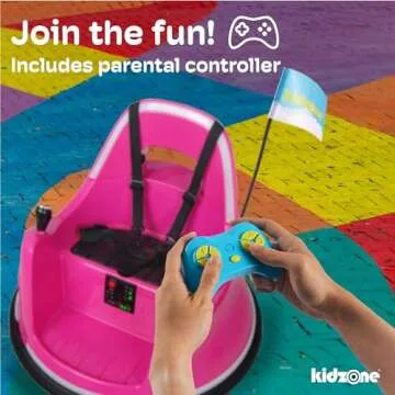 Kidzone Smart Bumper Car Fun Ride-On Toy for Kids 1.5-6 Years
