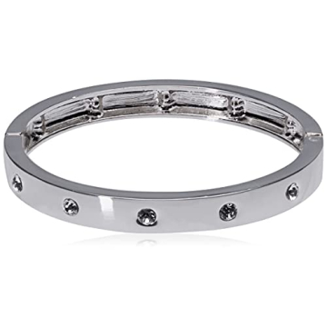 Elegant Guess Crystal Silver Bangle Bracelet for All Occasions