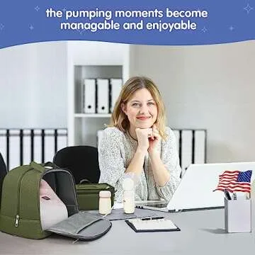DERJUNSTAR Breast pump travel bag, Spectra Pump Backpack, Mini Pumping Bags with Pockets for Working Mom, Compatible with Spectra S1, S2, Green