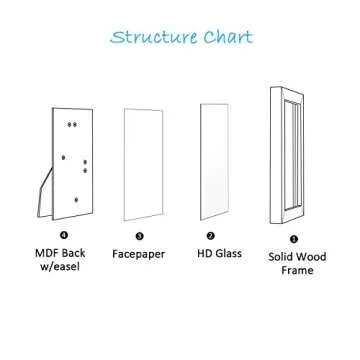 ATOBART 8x10 Set of 6 Oak Wood Picture Frame Solid Wooden Photo Frame Natural Wood Color Frames with Real Glass for Wall Mounting or Tabletop Living Room Bedroom Home Decor