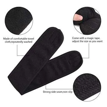 Noverlife Black Spa Headband Set for Beauty & Relaxation