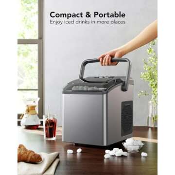 BEBISUNY Portable Ice Maker - Fast and Compact Ice Machine