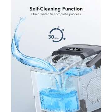BEBISUNY Portable Ice Maker - Fast and Compact Ice Machine