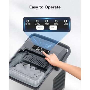 BEBISUNY Portable Ice Maker - Fast and Compact Ice Machine