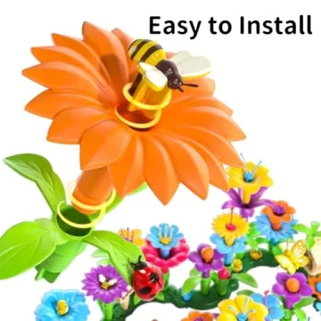 TEMI Flower Garden Building Toys for Kids Ages 3-6