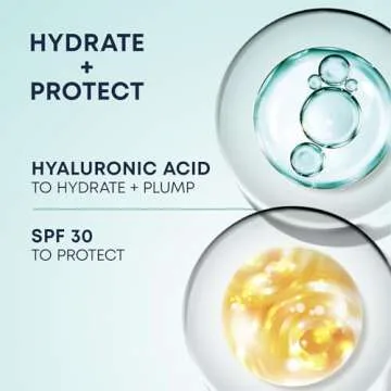 RoC Multi Correxion 1.5% Pure Hyaluronic Acid Anti Aging Daily Face Moisturizer with Broad Spectrum Sunscreen SPF 30 (1.7 oz) with Retinol Eye Cream Packette (Packaging May Vary)