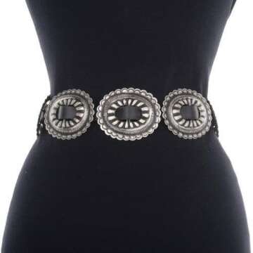 Navajo Hammered Silver Concho Belt: Custom Fit Handcrafted Leather