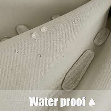 BONZER Waterproof Outdoor Curtains for Patio Gazebo Pergola Balcony - Thermal Insulated Sunlight Blo...