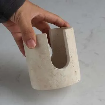 Nawgnail Natural Travertine Sponge Holder for Kitchen Counter - Elegant Sponge Caddy