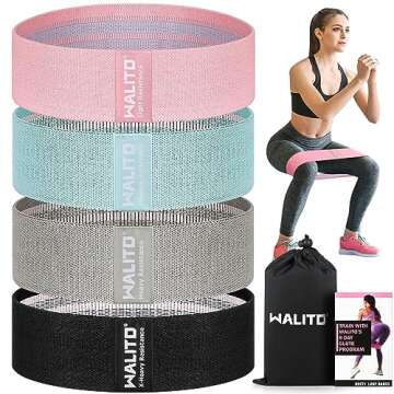 Resistance Bands for Working Out - Booty Bands for Women Men, Fabric Exercise Bands for Legs and But...