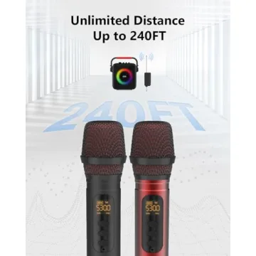 ROUWU Dual Handheld Wireless Microphones for Events