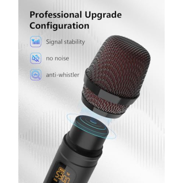 ROUWU Dual Handheld Wireless Microphones for Events