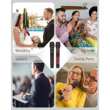 ROUWU Dual Handheld Wireless Microphones for Events